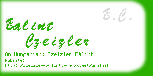 balint czeizler business card